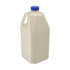 A container of milk with a blue cap, designed for easy pouring and storage.