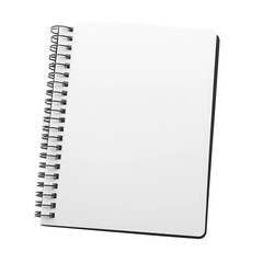 blank notebook isolated on white background