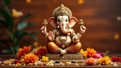 Fototapeta premium Blessings of Ganesh The God of New Beginnings and Wisdom
