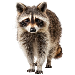 Obraz premium raccoon standing isolated transparent background, PNG, cutout