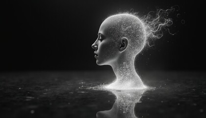 Conceptual AI & Neural Networks: Highlighting the essence of smart technology, brain function, and advanced algorithms through artistic interpretations of the human mind.