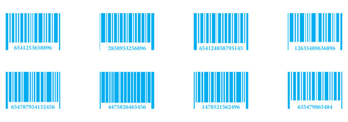 Barcode read vector icon set in black color.