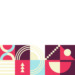 Bauhaus Shape Geometric Border