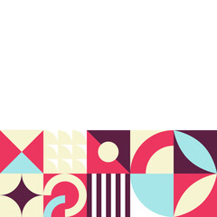 Bauhaus Shape Geometric Border