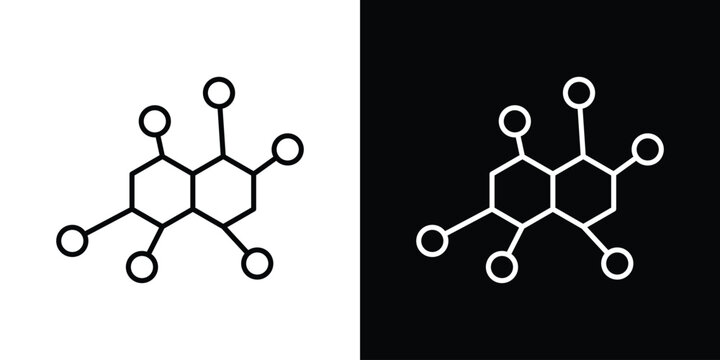 Chemical content icon in black. flat graphic vector icon