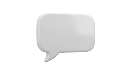 Fototapeta premium Blank speech bubble 3d rendered isolated on transparent background
