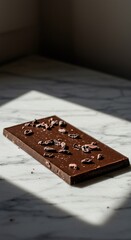 Dark Chocolate Bar with Cacao Nibs Sunlit Marble