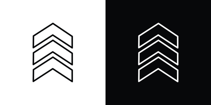 Chevrons icon in black. flat graphic vector icon