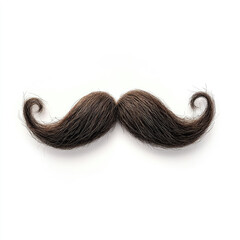 Stylish moustache hair on white background, perfect for fun