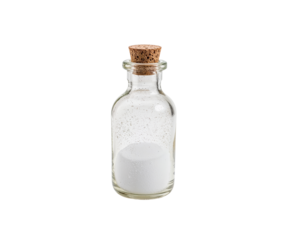 Captivating snowstorm inside a tiny corked bottle, a mesmerizing blend of reality and fantasy in a miniature world