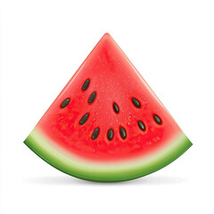Fresh watermelon slice with vibrant colors and texture