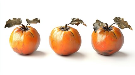 Obraz premium ripe persimmon on white background
