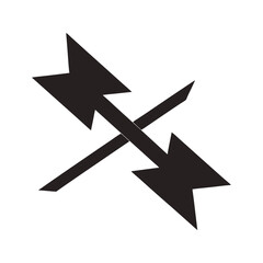 Crossed Arrows Symbol of Conflict, Exchange, or Agreement