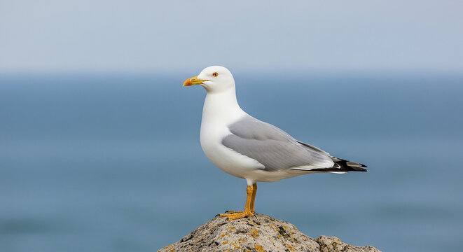 seagull on the rock