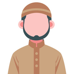 Islamic Character Faceless Illustration