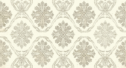 Fototapeta premium Elegance and Calm A Symphony of Vintage Floral Pattern in Serene Hues