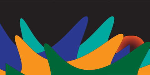 The Amazing of Colorful Art, Abstract Modern Shape Background or Wallpaper