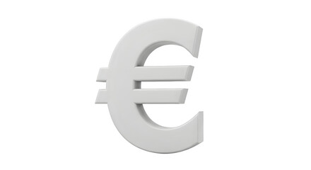 Obraz premium Euro currency symbol 3d rendered isolated on transparent background