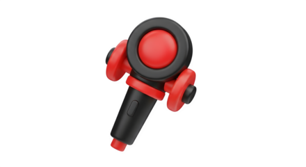 Red gaming controller 3d rendered isolated on transparent background