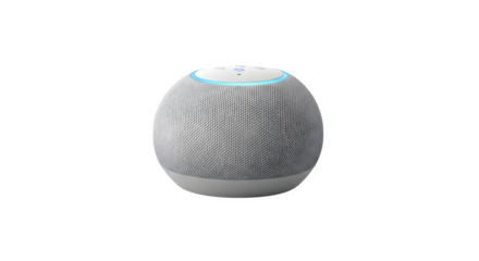 Smart speaker on white background 3d rendered isolated on transparent background