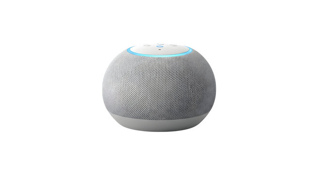 Smart speaker on white background 3d rendered isolated on transparent background