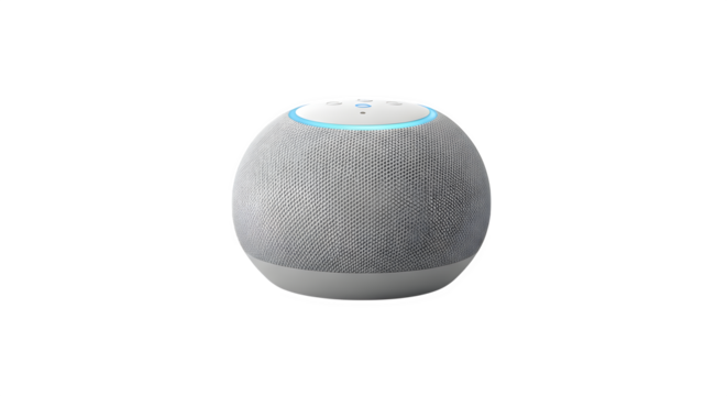 Smart speaker on white background 3d rendered isolated on transparent background