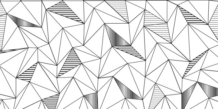 Abstract elegant background black line texture. Abstract black geometric overlapping hexagon pattern abstract futuristic background design. data concept. vector illustration.	