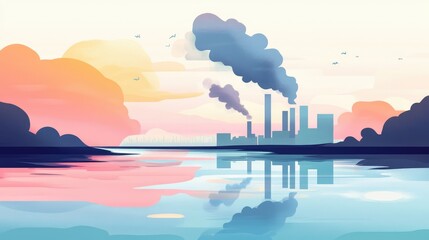 city skyline at sunset