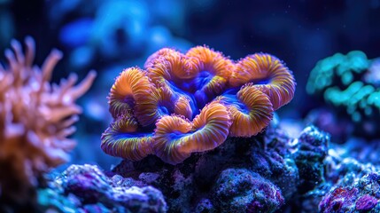 coral reef in aquarium