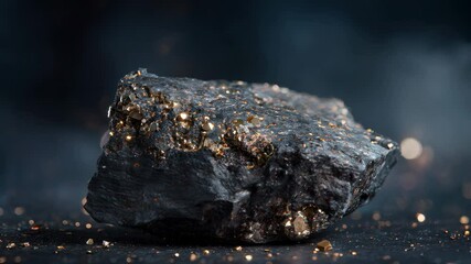 Rare Earth Elements Close-Up – Macro Video of Raw Metal and Mineral Ores