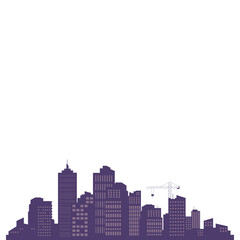 Obraz premium Silhouette Building City