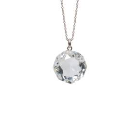 Exquisite crystal pendant necklace on a delicate silver chain evoking timeless elegance and allure
