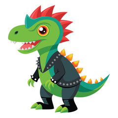 Obraz premium Punk dinosaur