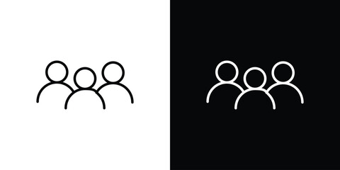 Community icon in black. flat graphic vector icon