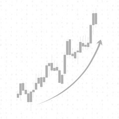 Fototapeta premium Japanese candlestick chart. A tool for analysis on exchanges. Technical analysis. Trading and investing. Evaluation of price behavior over a certain period of time.