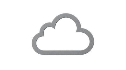 Cloud illustration in minimalistic style, perfect for web and graphic design projects.