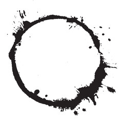 Black Ink Splatter Ring