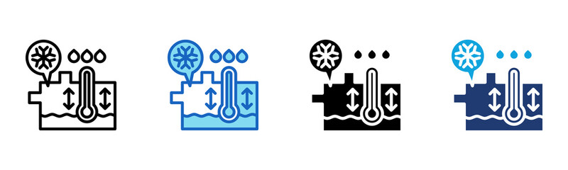 Car Coolant Level icon Multi Style Vector Illustration 