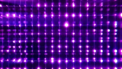 Purple glowing grid shifting and pulsating in futuristic space - Powered by Adobe