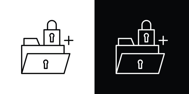 Confidential Project icon in black. flat graphic vector icon