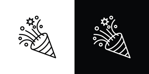 Congratulations icon in black. flat graphic vector icon © Vince