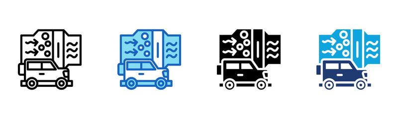 Diesel Particulate Filter icon Multi Style Vector Illustration 