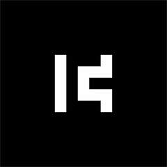 Fototapeta premium Logo with negative space concept that forms the letter logo CK or KC. Modern logo style with futuristic, sophisticated, modern, simple, and unique style. Suitable for technology, computer, & internet