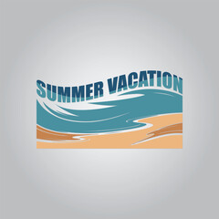 Summer Vacation t-shirt Vector Design Template