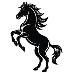 black horse vector illustration