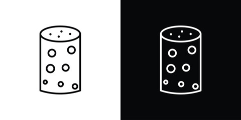 Cork icon in black. flat graphic vector icon