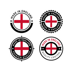 National flag of the England, set flat vector icons
