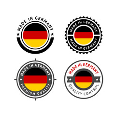 National flag of the Germany, set flat vector icons