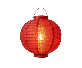 Obraz premium Striking Red Festival Lantern, A Luminous Orb Illuminating Celebration and Tradition in Exquisite Detail