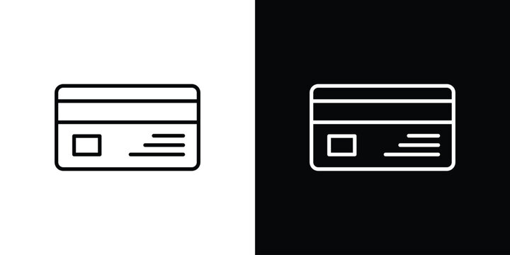 Credit card icon in black. flat graphic vector icon
